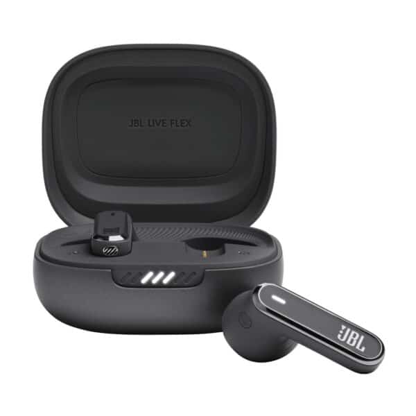 JBL LIVE FLEX | ADAPTIVE NOICE CANCELLING WIRELESS AIRPODS | BLACK